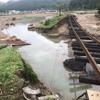 盛土が流失した日田彦山線宝珠山～大鶴間。小川福岡県知事は日田彦山線復旧の諸問題に関する方向性を3月中にも固めたい構え。