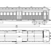 美術工芸品として国の重文に指定される運びとなったホジ6014号。15m級の車体で、機関走行部分を容易に取り外しできる構造となっている。車内がほぼ新製当時の状態で残されている点も見逃せない。