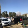 H2ロケットの実物大模型の前での車中泊イベント。遮るものがなく心地よい空間である上に、とてもつくばらしい雰囲気に満ちたスペースだ。