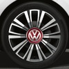 VW spice up! （キャンディホワイト）専用16インチアルミホイール（レッドセンターカバー付：10スポーク）