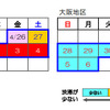 地区別渋滞予想カレンダー