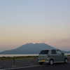 桜島とコラボで記念写真を撮った。