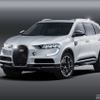 ブガッティ　クロスオーバーSUV 以前入手した4ドア版の予想CG