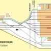 敦賀車両基地（仮称）の構造。仕業検査庫と着発収容庫からなる建物の延べ面積は約3万7000平方m。