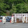 笠間稲荷神社　車の茅の輪くぐり