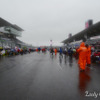 鈴鹿4耐のスタート前はこんな天候。スタート直前になって雨が強くなった