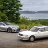 1990年型LS400（白）と2019年型LS500（銀）