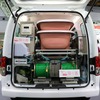 モリタエコノス湯の香（搭載車は日産NV200バネット。福祉機器展2019）