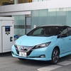 日産 リーフe＋。横浜の日産グローバル本社にて。旅の始まりである。