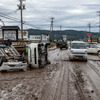 台風19号の被災地（10月14日、長野県）