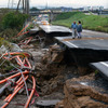 台風19号の被災状況（10月15日、茨城県水戸市）