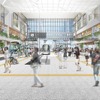 路面電車が乗り入れる広島駅南口広場のイメージ。