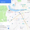 共有すると相手の位置と周辺地図が表示される