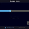 “ロックフォード・フォズゲート”のチューニングアプリにおける、「タイムアライメント」の設定画面。