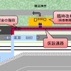 臨時改札へ通じる仮設通路の概要。