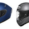 SHOEI X-Fourteen マットディープグレー（右）とマットブルーメタリック（左）