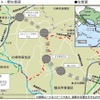 決定した概略ルートと駅位置。