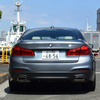 BMW 523d M Sportのテールエンド。