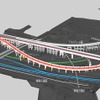 新設されるアプローチ線は、福島駅構内の東側を迂回する形となる。