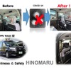 日の丸交通のJPN TAXIにセパレーターカーテンを導入