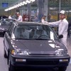 1989年当時の北米でのホンダシビック生産ライン