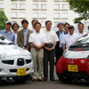 【洞爺湖サミット】電気自動車でCO2削減キャラバン…東京を出発