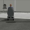 信号を検出し横断歩道前で停止する一人乗りロボ