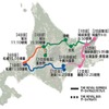 『THE ROYAL EXPRESS ～HOKKAIDO CRUSE TRAIN～』の行程。各回3泊4日で、道東を中心としたエリアを周遊する。なお、バス移動の部分は、感染拡大予防策として、台数を1台増やした2台とする。