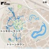 ディズニーランドの1時間ごとの人流（8時）