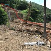 最も被害が大きい海浦～佐敷間の佐敷トンネルの状況（7月30日時点）。佐敷駅方の土砂崩れの流入部。