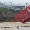 台風19号の影響で一部が損壊した当時の千曲川橋梁