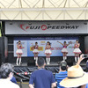 スーパー耐久シリーズのイメージガール、D'stationフレッシュエンジェルズ。