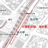 新築工事の施工箇所。右手の線路がえちぜん鉄道。