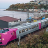 小樽へ向かう10月18日のツアー列車。函館本線朝里～小樽築港。