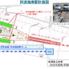 将来、阿佐東線の起点となる阿波海南駅の計画図。鉄道と道路を切り替えるDMV用のモード・インター・チェンジが設けられ、牟岐線は実質的に行き止まりとなる。