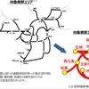 時差通勤によるICOCAポイントの付与対象エリア。