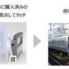 事前購入した企画乗車券をスマートフォンにQRコードで表示して改札を入出場する流れ。