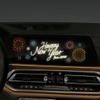 BMWの車載ディスプレイに配信される新年を祝うアニメーション
