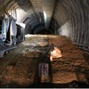 土砂流入があった野田追トンネル北工区坑内。3月22日6時頃の様子。