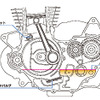 ホンダ GB350/GB350S 密閉式クランクケース構造図