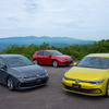 VW ゴルフ 新型。右から「Style」「Active」「R-Line」