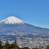 乙女峠から見た富士山。例では右手の裾野を抜けてくる。