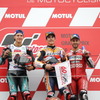 2019年MotoGP日本表彰台。優勝はマルク・マルケス選手