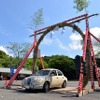笠間稲荷神社、車の茅の輪くぐり