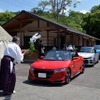 笠間稲荷神社、車の茅の輪くぐり