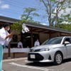 笠間稲荷神社、車の茅の輪くぐり