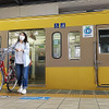西武多摩川線サイクルトレイン（武蔵堺駅デモ）
