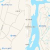 白川郷（岐阜県）/世界文化遺産に登録され、大小100棟あまりの合掌造りが残る集落には、山からの湧き水を田んぼに送る水路も地図上に可視化している