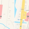 身延駅周辺（山梨県）/地方都市でも、駅前広場や線路、水路なども詳細になり、建物の地番も掲載している