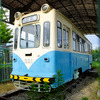 和歌山城南の岡公園にある南海和歌山軌道線 路面電車 保存車両